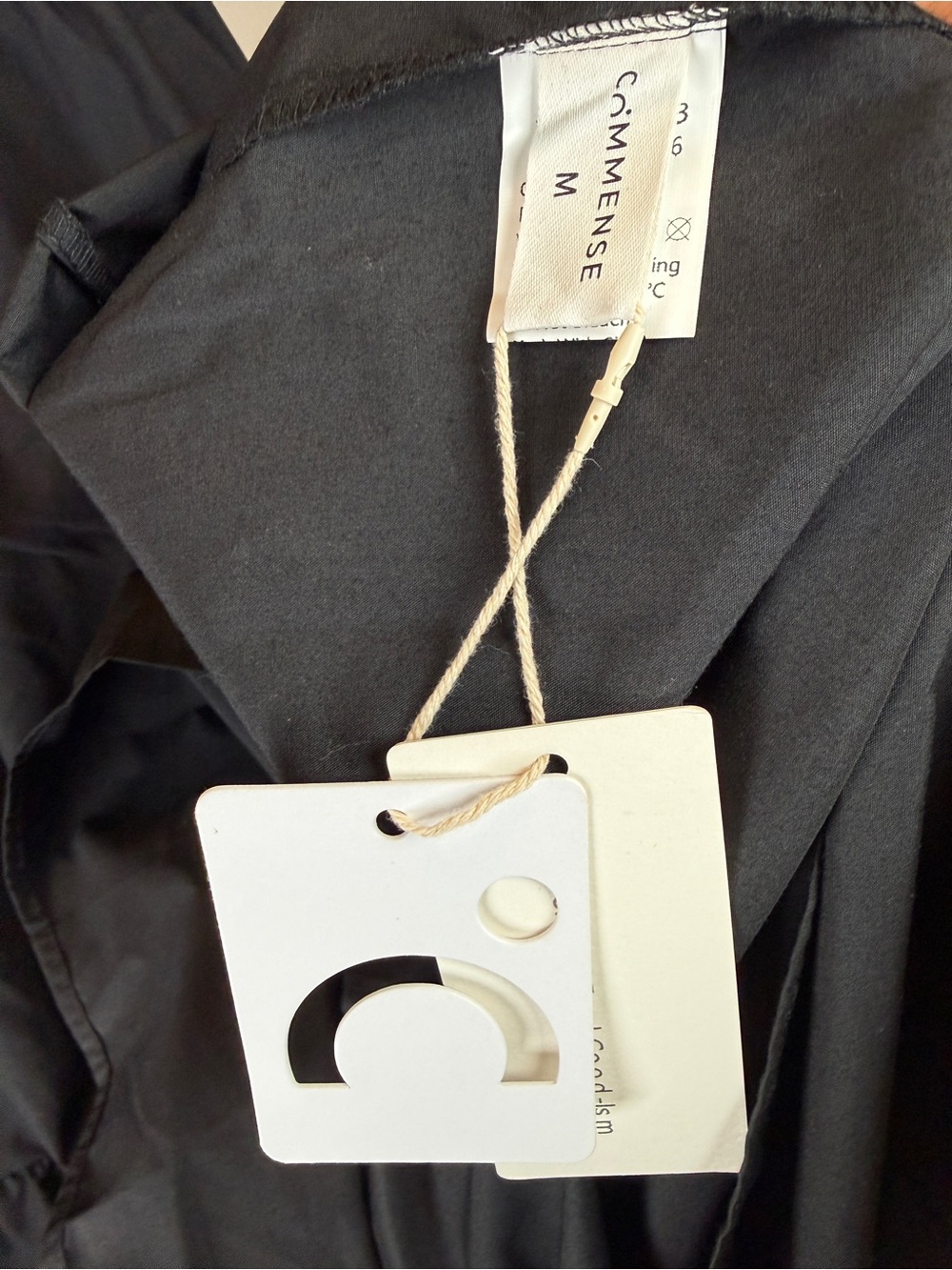 Commense Solid Backless Long Black Dress | Size M - Picture 5 of 9